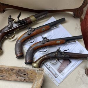 Achat Armes Anciennes - jeu de pistolets 18 ou 19ème siècle - Morales Brocante, Cannes